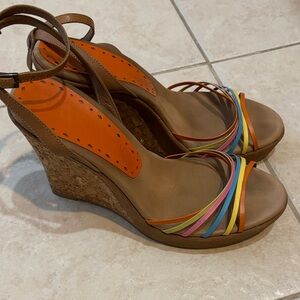 BCBGirls Multicolor Strappy Wedges